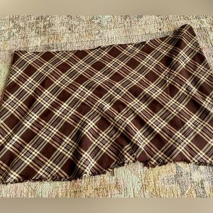 Distressed Plus size mini skirt